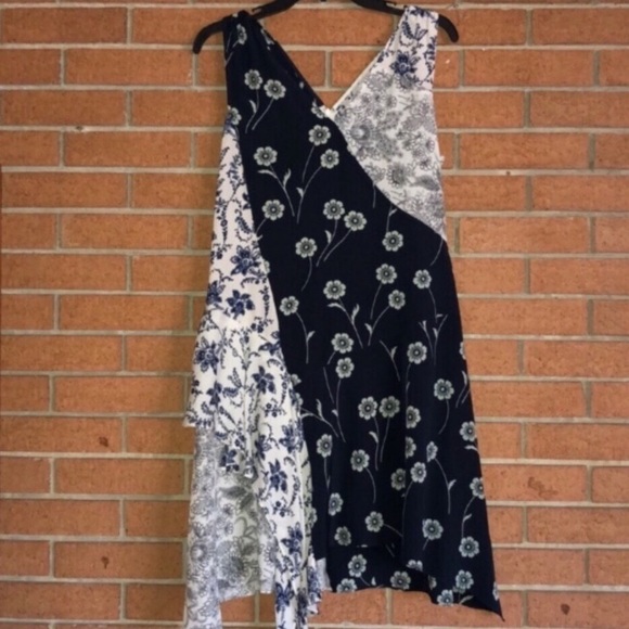 🕊 DEREK LAMB🕊10 CROSBY PATCHWORK SILK DRESS🕊 - Picture 5 of 7